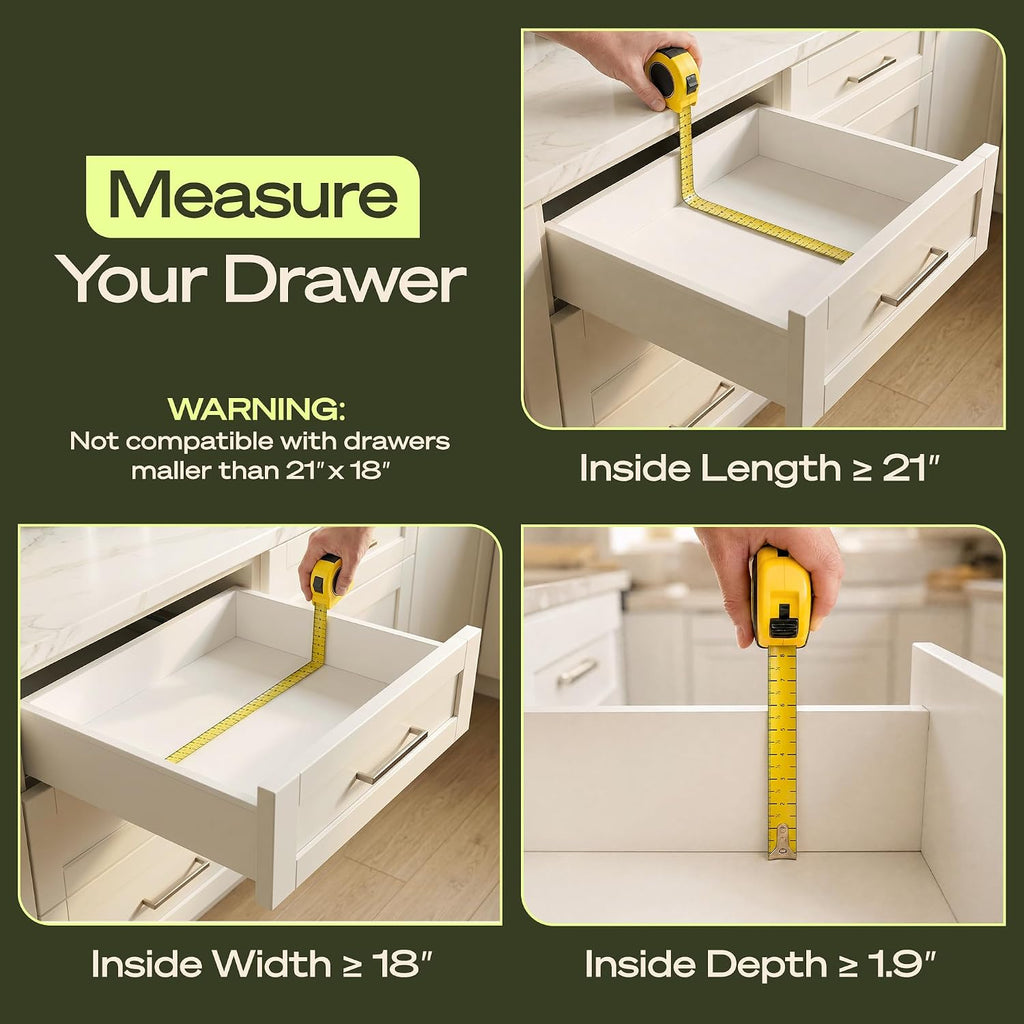 Royal Craft Wood Expandable Bamboo Kitchen Drawer Organizer, 9 Slots