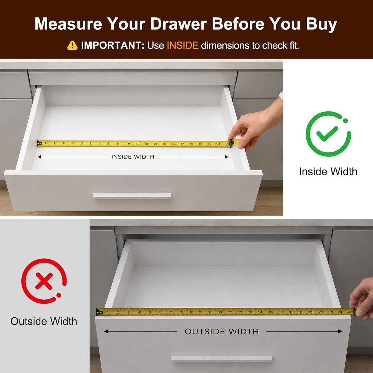 ORIDOM Expandable Bamboo Cutlery Drawer Organizer, 5-7 Slots, Natural