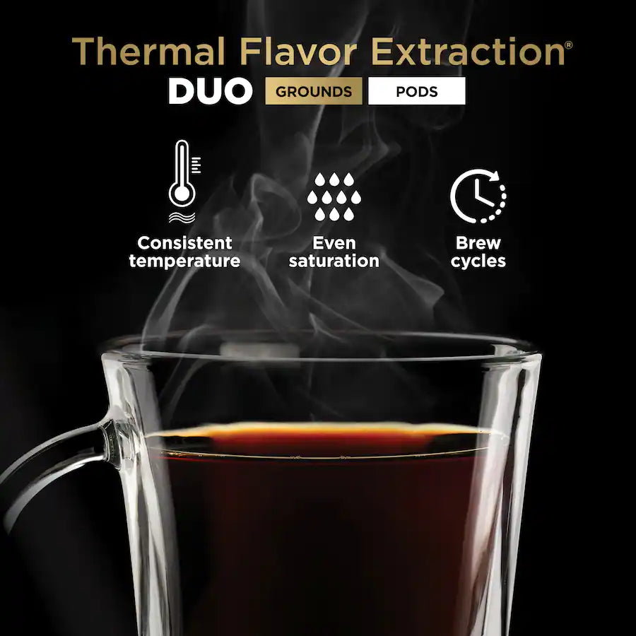 Ninja DualBrew PRO 12-Cup Specialty Coffee System with Thermal Carafe, K-Cup Compatible, Hot Water System and Frother - Black/Silver
