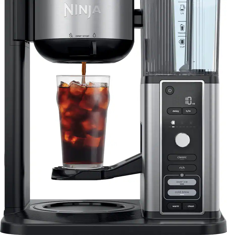 Ninja Hot and Iced XL Coffee Maker with Rapid Cold Brew, 12-Cup Drip Coffee Maker and Single-Serve Brewing - Black