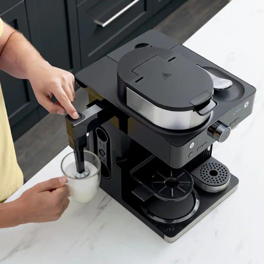 Ninja Espresso and Coffee Barista System, Single Serve and Nespresso, with 12-Cup Carafe - Black