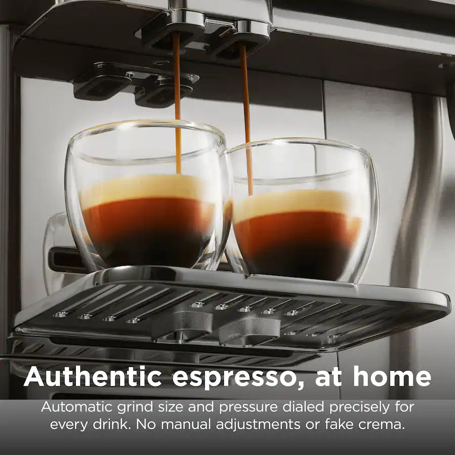 Ninja AutoBarista Fully Automatic Espresso Machine and Frother, 10 Drink Presets, Built-In Grinder - Stainless Steel