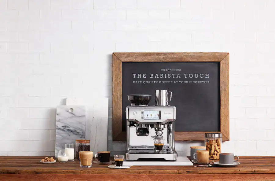 Breville the Barista Touch Espresso Machine with 9 Bars of Pressure, Milk Frother and Integrated Grinder - Stainless Steel
