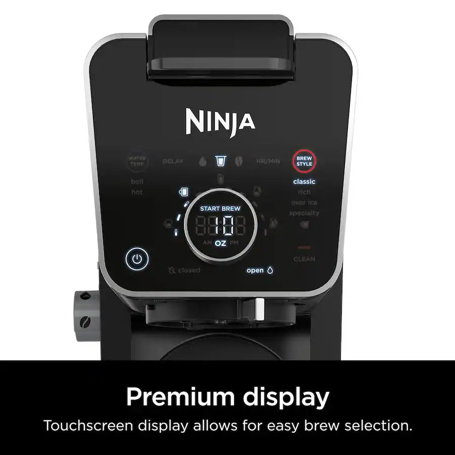 Ninja DualBrew PRO 12-Cup Specialty Coffee System with Thermal Carafe, K-Cup Compatible, Hot Water System and Frother - Black/Silver