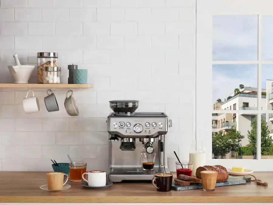 Breville the Barista Express Espresso Machine with 15 Bars of Pressure, Milk Frother and Integrated Grinder - Stainless Steel