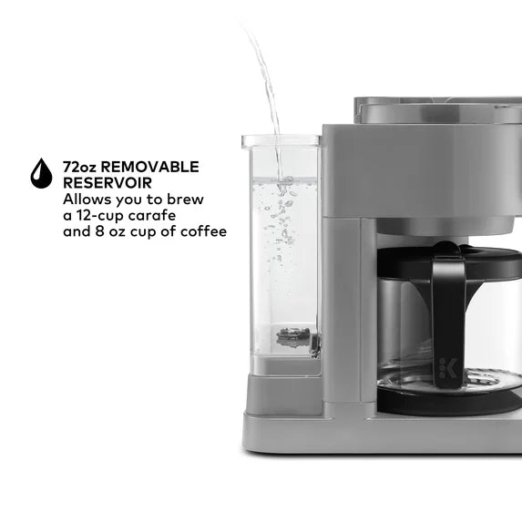 Keurig K-Duo Essentials Hot and Iced Single-Serve K-Cup Pod Coffee Maker and Carafe - Moonlight Grey