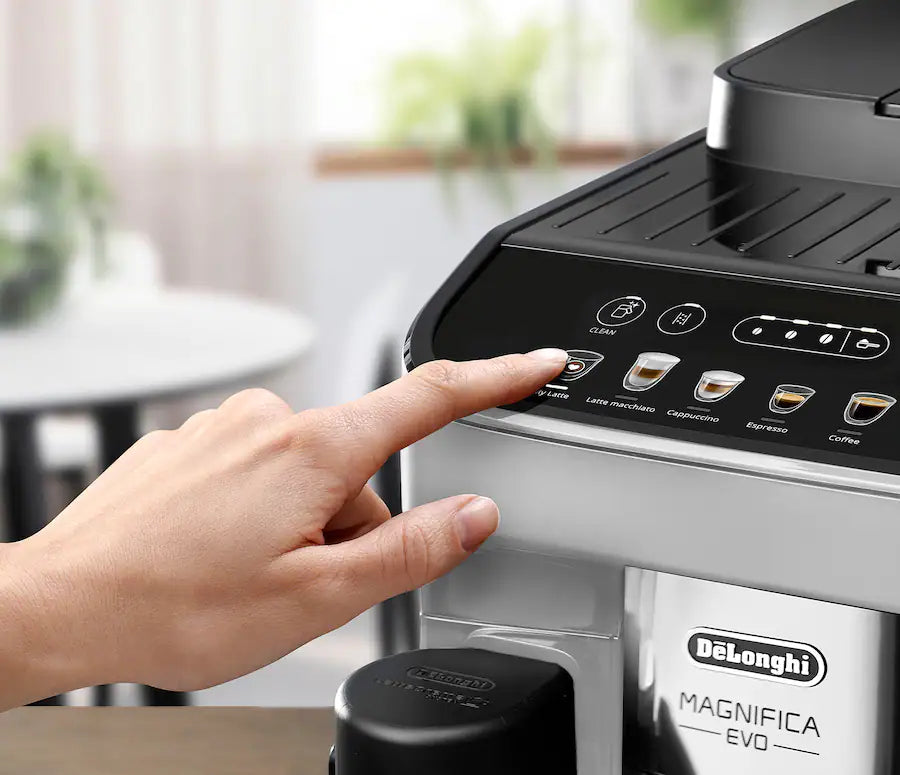 De'Longhi Magnifica Evo Espresso Machine with Automatic Milk Frother for Hot and Iced Lattes, Coffee and More - Silver
