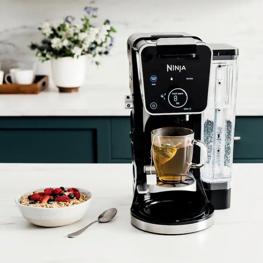 Ninja DualBrew PRO 12-Cup Specialty Coffee System with Thermal Carafe, K-Cup Compatible, Hot Water System and Frother - Black/Silver