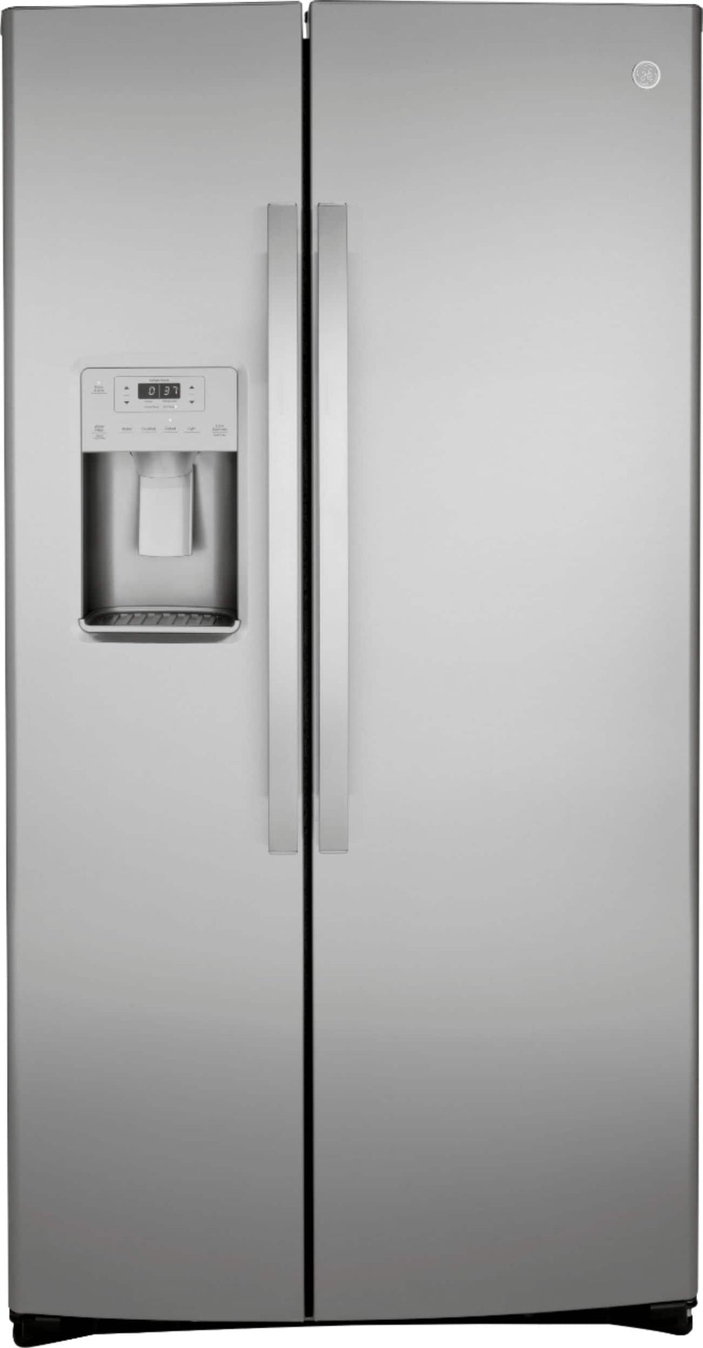 GE 25.3 Cu. Ft. Side-by-Side Refrigerator with External Ice & Water, Stainless Steel