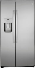 GE 25.3 Cu. Ft. Side-by-Side Refrigerator with External Ice & Water, Stainless Steel