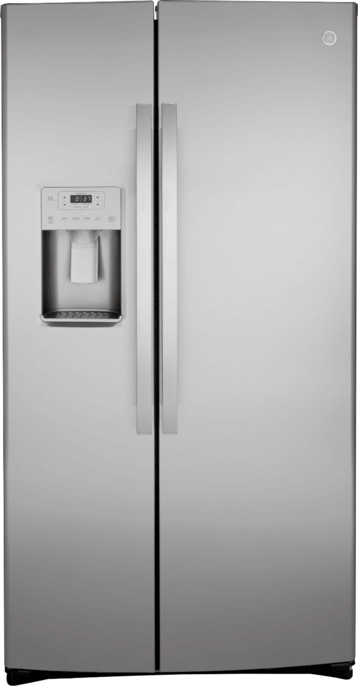 GE 25.3 Cu. Ft. Side-by-Side Refrigerator with External Ice & Water, Stainless Steel