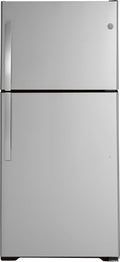 GE 21.9 Cu. Ft. Garage-Ready Top-Freezer Refrigerator, Stainless Steel