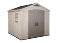 Keter Factor 8×8 ft. Resin Outdoor Storage Shed, Taupe-Brown (213563)