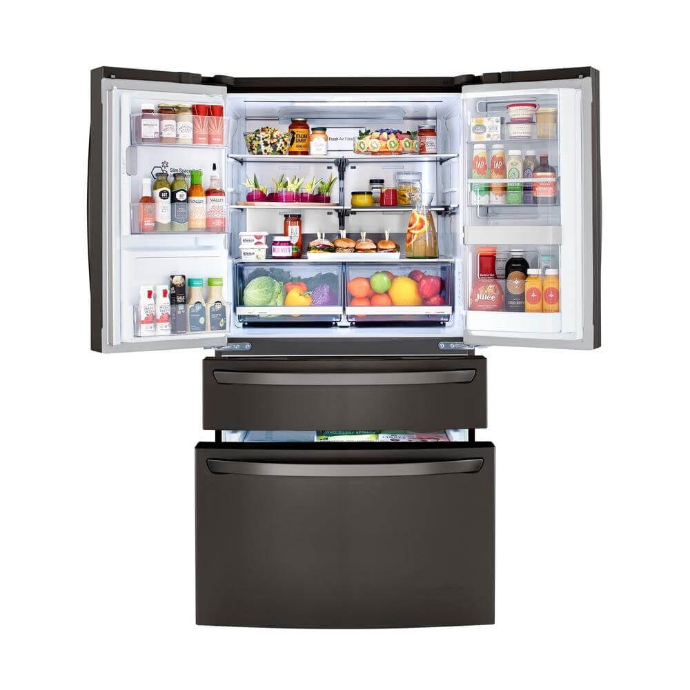 LG 29.5 Cu. Ft. 4-Door Smart French Door Refrigerator, Stainless Steel