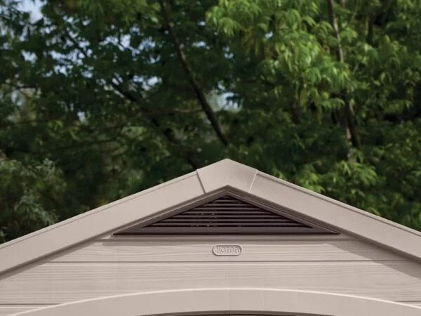 Keter Factor 8×8 ft. Resin Outdoor Storage Shed, Taupe-Brown (213563)