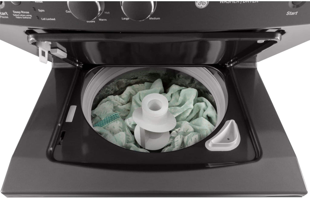 GE 3.8 Cu. Ft. Washer and 5.9 Cu. Ft. Electric Dryer Laundry Center, Diamond Gray