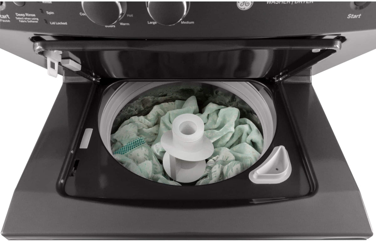 GE 3.8 Cu. Ft. Washer and 5.9 Cu. Ft. Electric Dryer Laundry Center, Diamond Gray