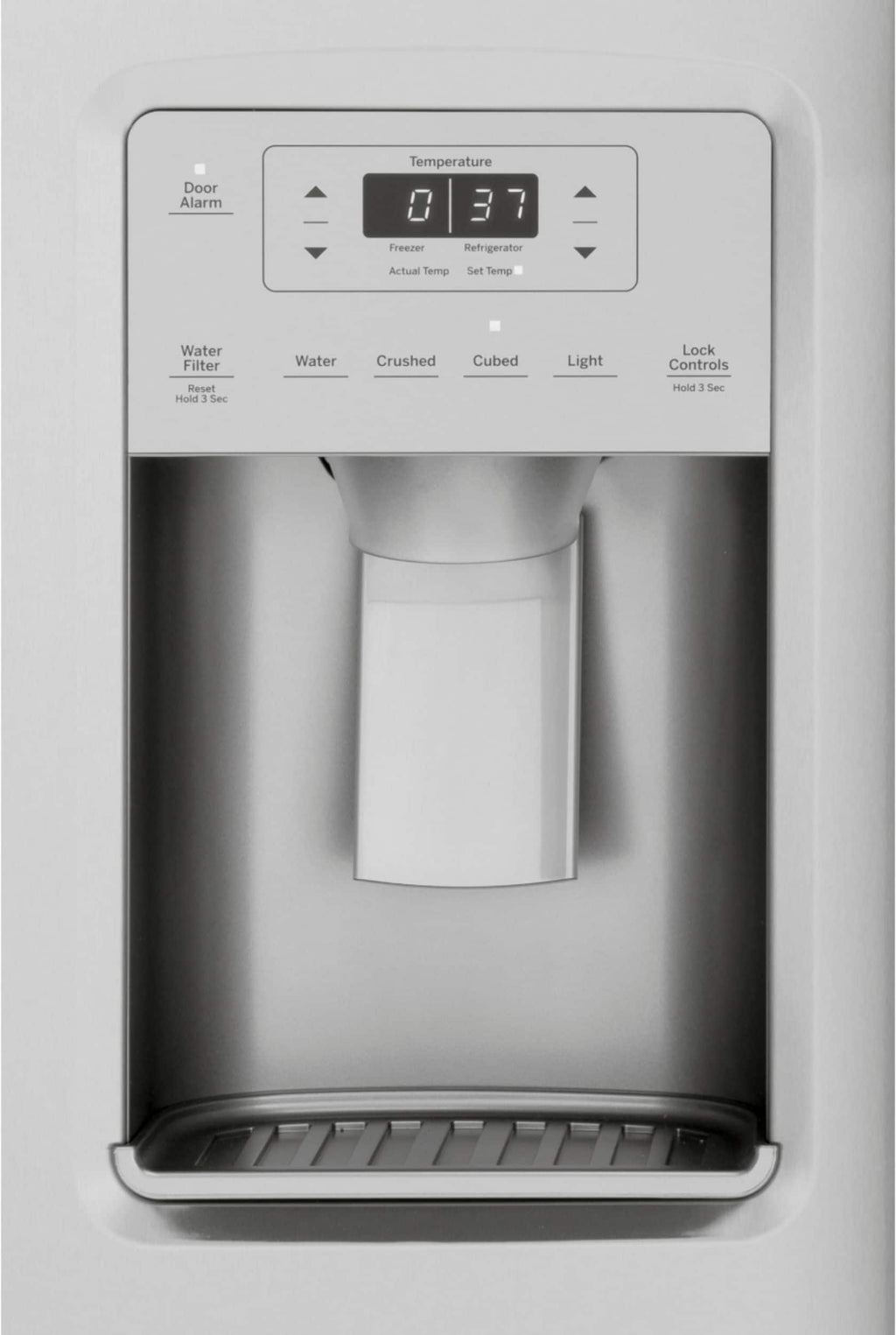 GE 25.3 Cu. Ft. Side-by-Side Refrigerator with External Ice & Water, Stainless Steel