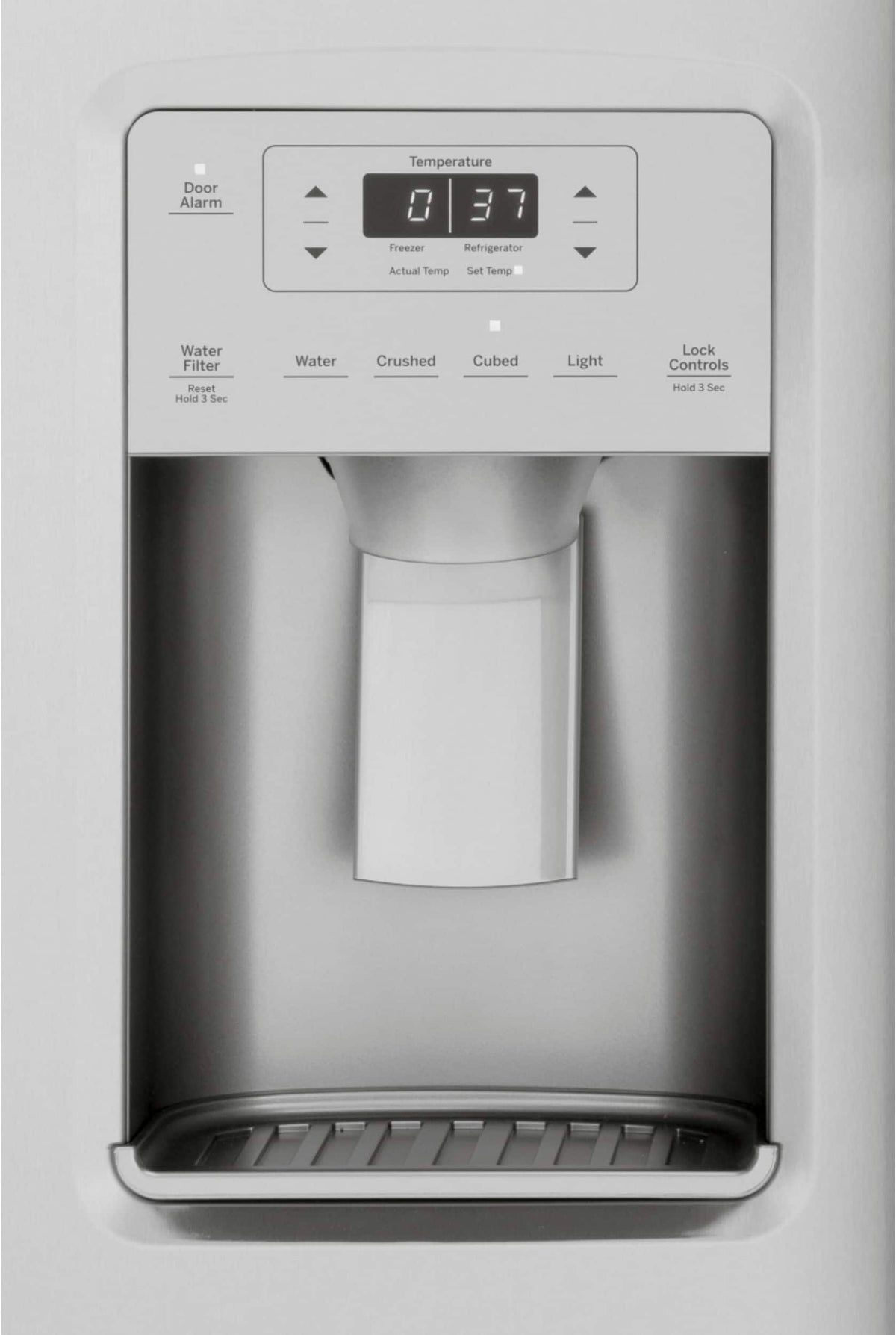 GE 25.3 Cu. Ft. Side-by-Side Refrigerator with External Ice & Water, Stainless Steel