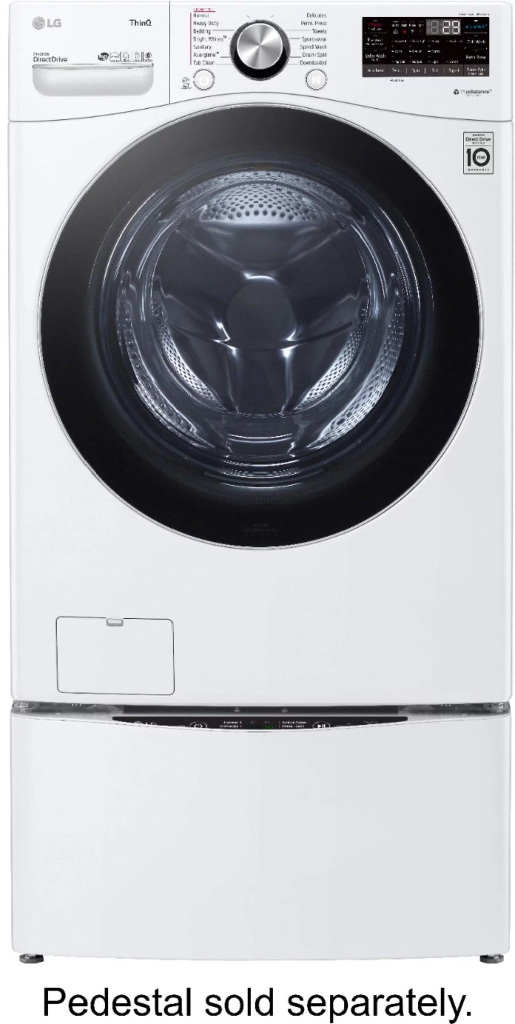LG WM4200HWA 5.0 cu. ft. Smart Stackable Front-Load Washer with Steam - White