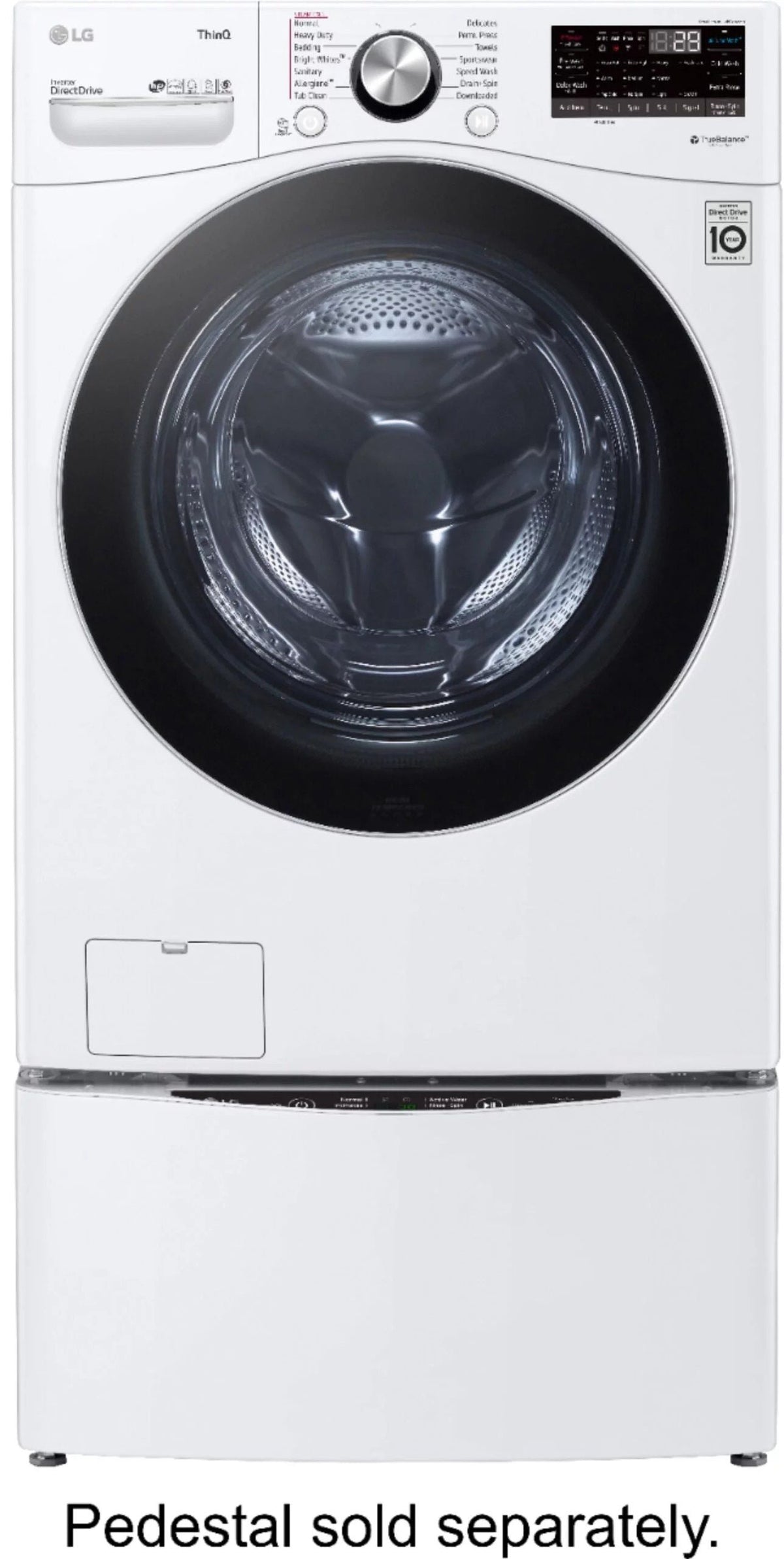 LG WM4200HWA 5.0 cu. ft. Smart Stackable Front-Load Washer with Steam - White