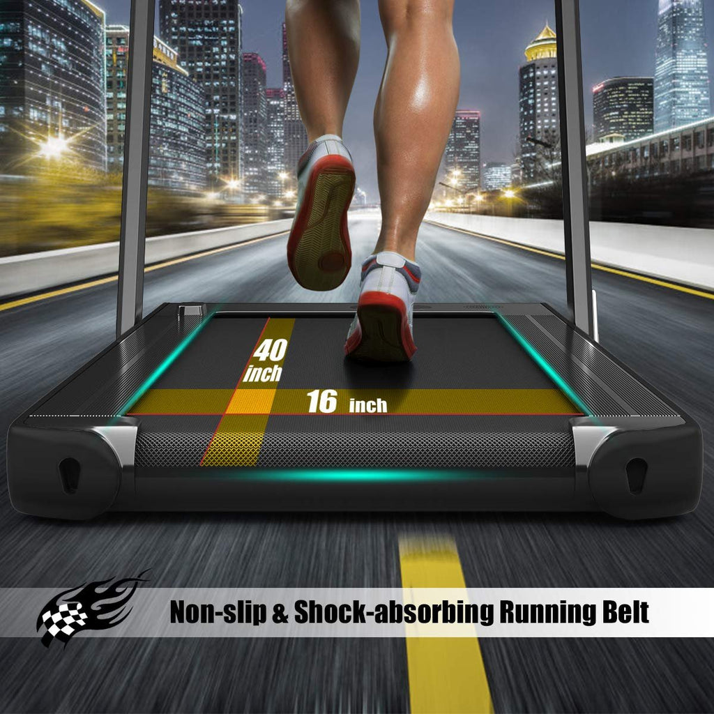 Goplus SuperFit 2-in-1 Folding Under-Desk Treadmill, 2.25 HP