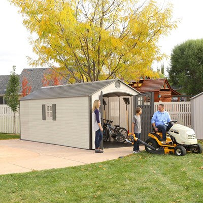 Lifetime 8 ft. × 20 ft. Outdoor Storage Shed, Desert Sand (60120)