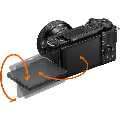 Sony ZV-E10 Mirrorless Camera with 16-50mm Lens, Black