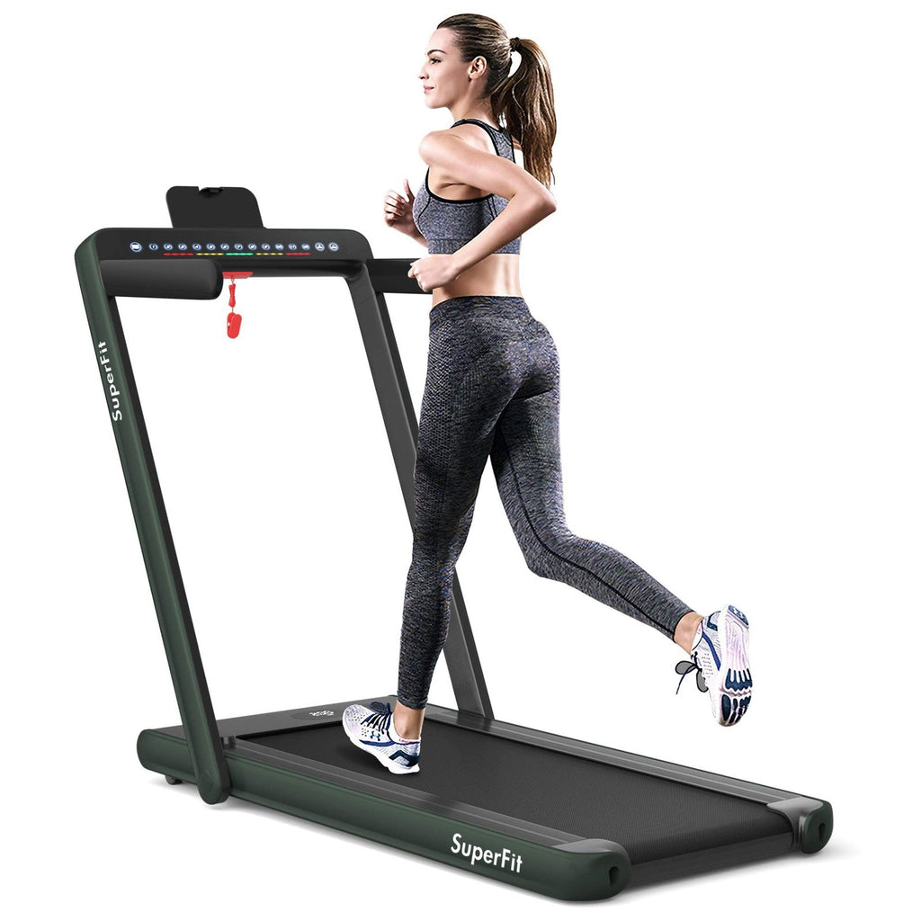 Goplus SuperFit 2-in-1 Folding Under-Desk Treadmill, 2.25 HP