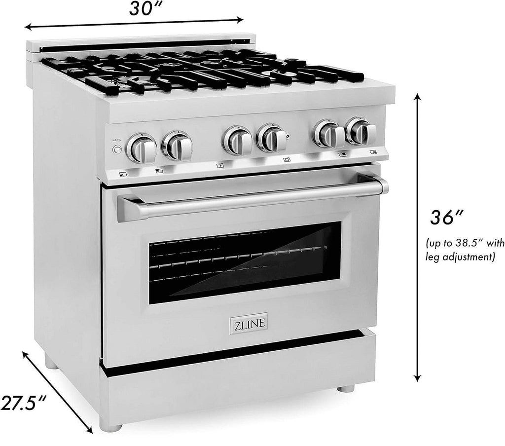 ZLINE Legacy 30 in. Dual-Fuel Range with Gas Cooktop and Electric Convection Oven (RA30)