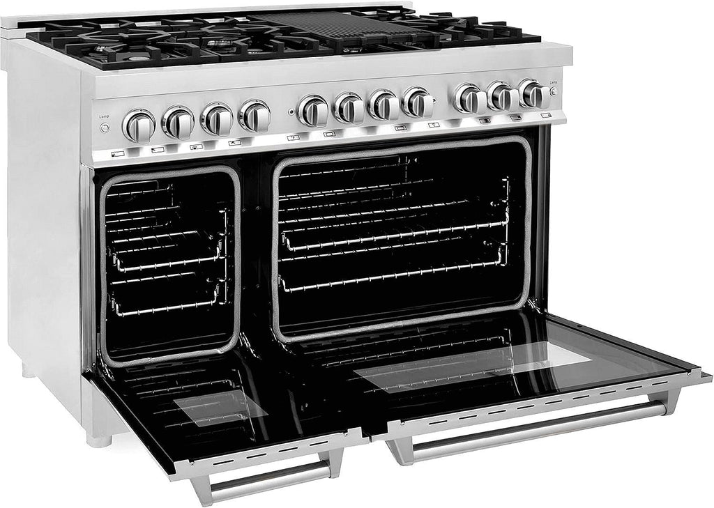 ZLINE Legacy 48 in. Dual-Fuel Range with 7-Burner Gas Cooktop and Electric Double Oven (RA48)