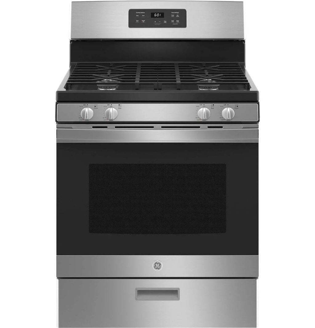 GE JGBS61RPSS 30 in. Freestanding Gas Range, 4.8 cu. ft., Stainless Steel