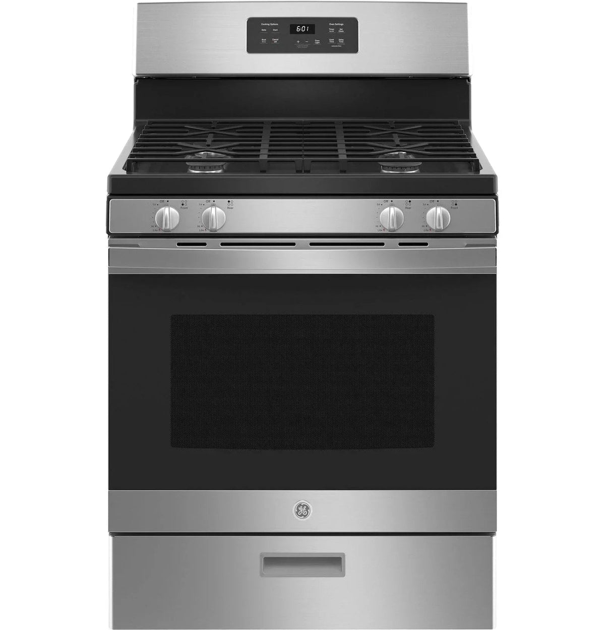 GE JGBS61RPSS 30 in. Freestanding Gas Range, 4.8 cu. ft., Stainless Steel