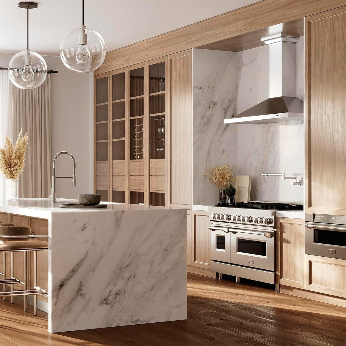 ZLINE Legacy 48 in. Dual-Fuel Range with 7-Burner Gas Cooktop and Electric Double Oven (RA48)