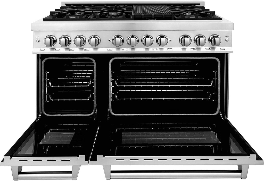 ZLINE Legacy 48 in. Dual-Fuel Range with 7-Burner Gas Cooktop and Electric Double Oven (RA48)