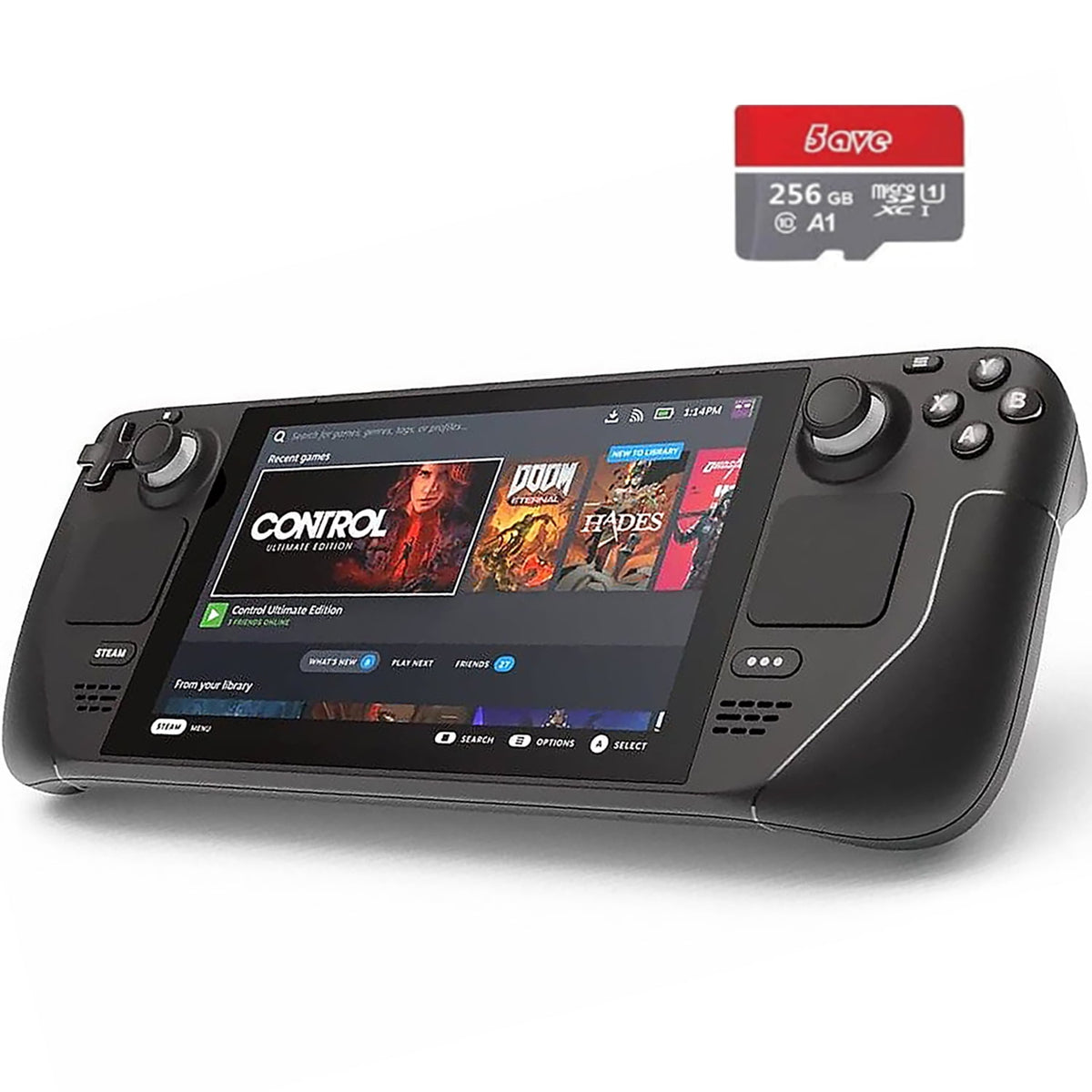 Valve Steam Deck OLED 2 TB Handheld Gaming Console with 256 GB microSD Card - Black