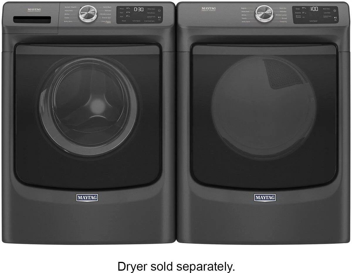 Maytag 4.5 cu. ft. Front-Load Washer with Steam and Extra Power - Volcano Black