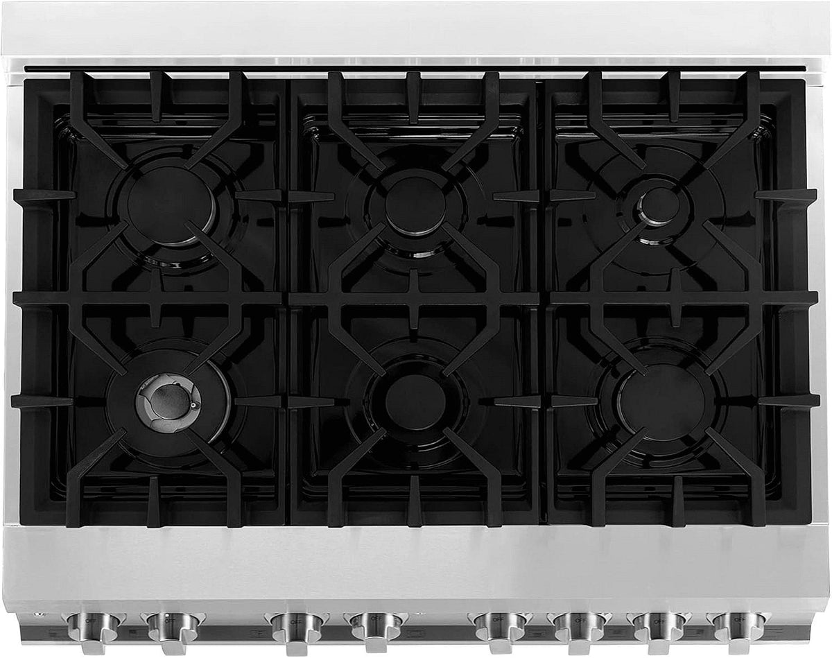 ZLINE Legacy 36 in. Dual-Fuel Range with 6-Burner Gas Cooktop and Electric Convection Oven (RA36)