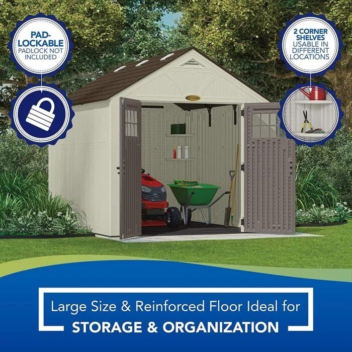 Suncast Tremont BMS8100 8 ft. x 10 ft. Resin Storage Shed