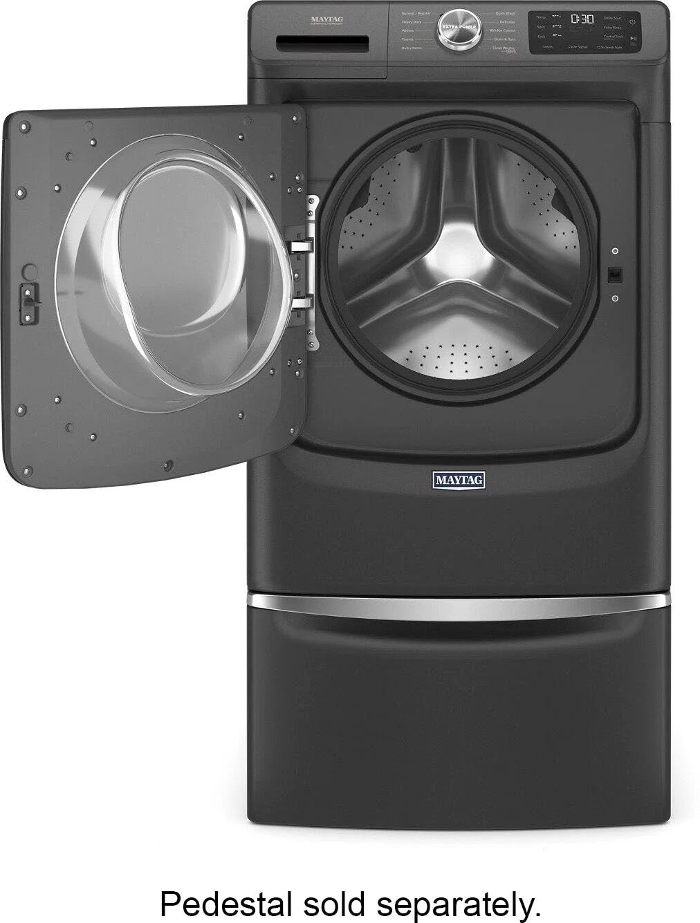 Maytag 4.5 cu. ft. Front-Load Washer with Steam and Extra Power - Volcano Black