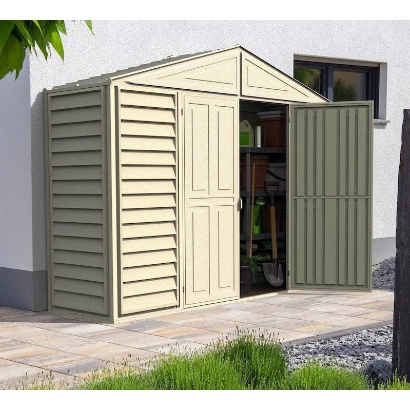 DuraMax SidePro 10.5 x 2.75 ft. Vinyl Storage Shed with Foundation Kit (98001)