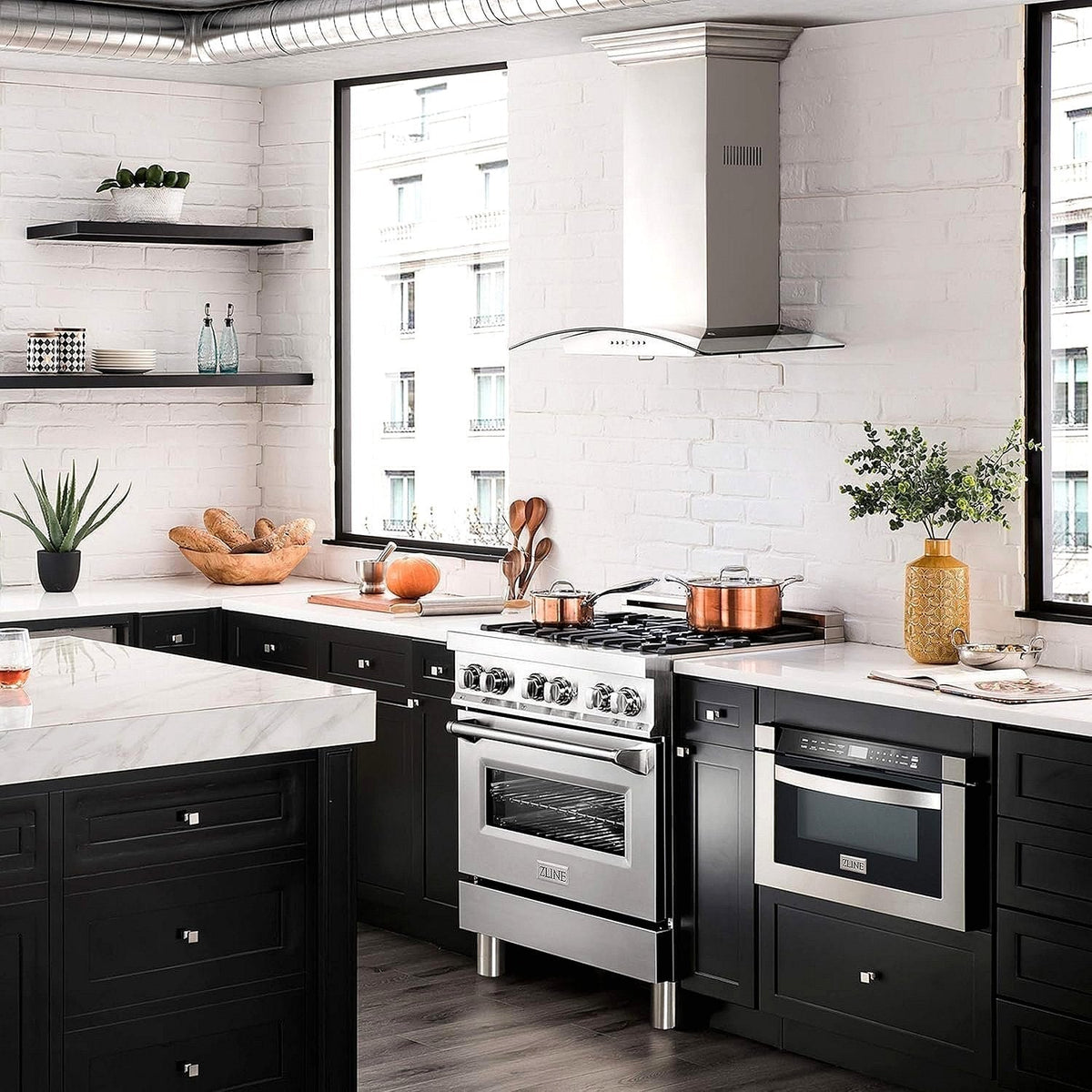 ZLINE Legacy 30 in. Dual-Fuel Range with Gas Cooktop and Electric Convection Oven (RA30)