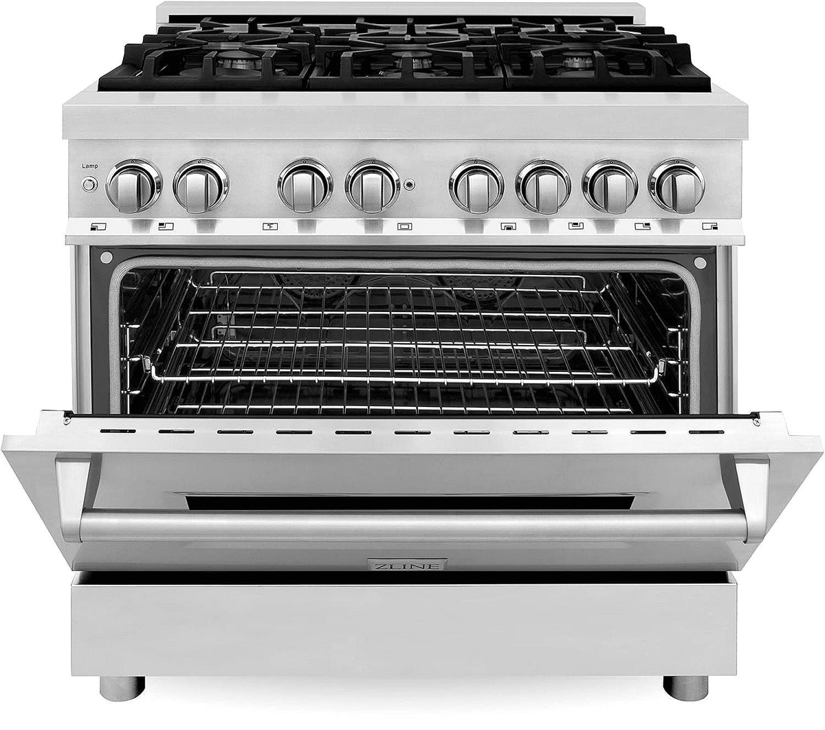 ZLINE Legacy 36 in. Dual-Fuel Range with 6-Burner Gas Cooktop and Electric Convection Oven (RA36)