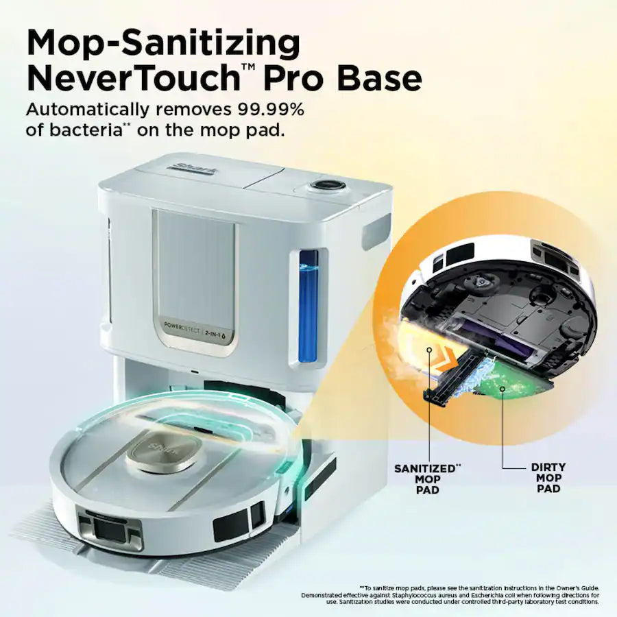 Shark PowerDetect ThermaCharged Robot Vacuum and Mop 2-in-1 with NeverTouch Pro Base