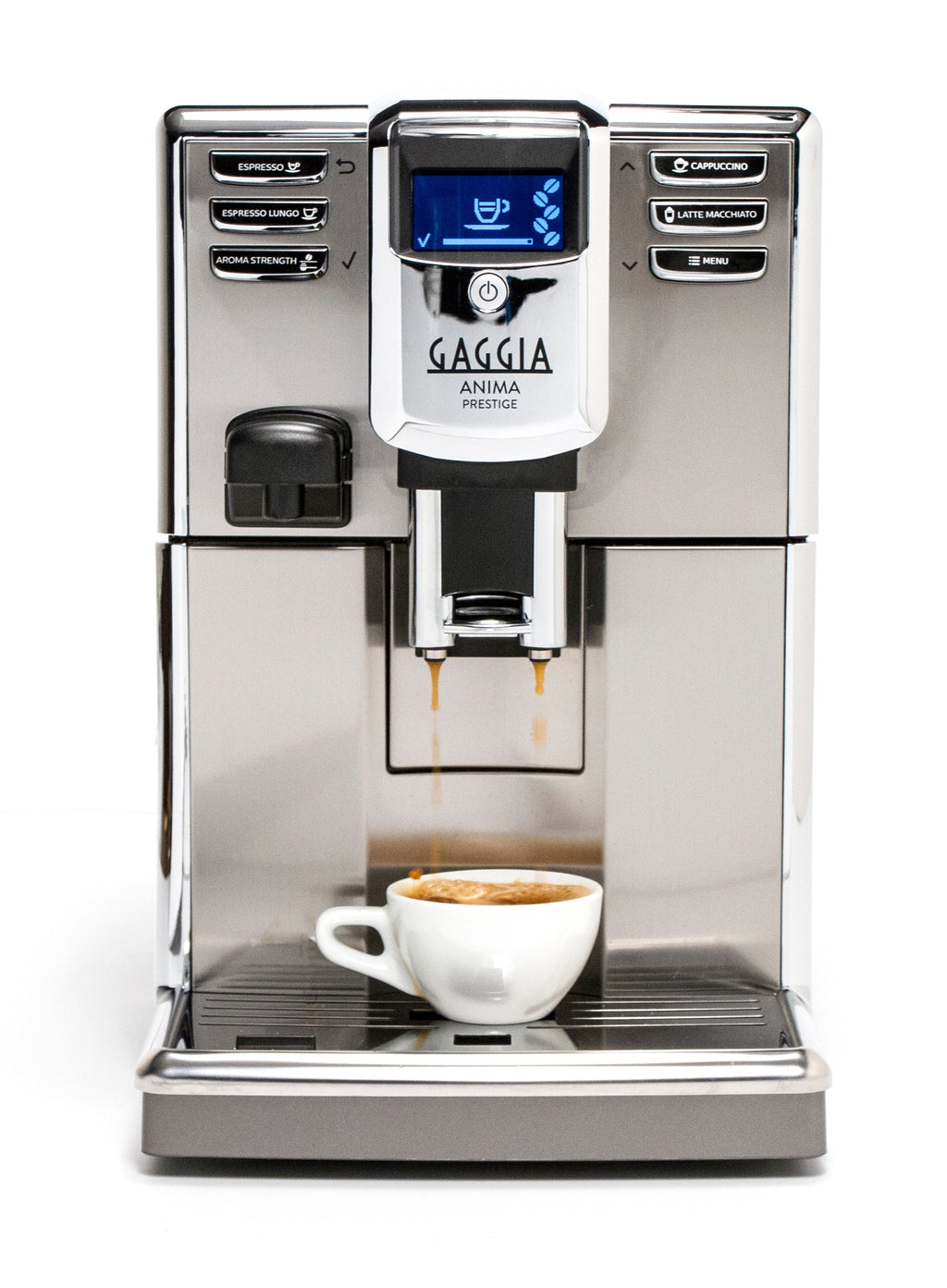 Gaggia Anima Prestige Super-Automatic Espresso Machine – One-Touch Cappuccino & Latte Macchiato, Stainless Steel