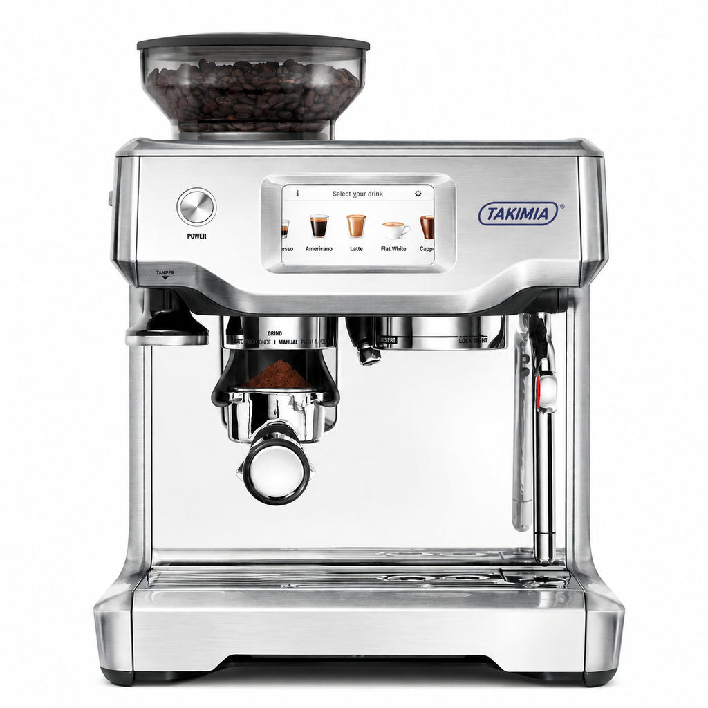 Takimia TouchBrew Espresso Machine - Touchscreen Bean-to-Cup System with Auto Milk