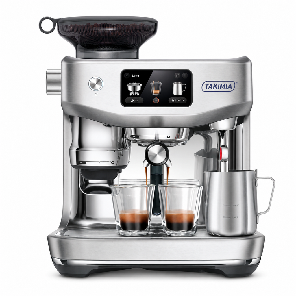 Takimia AeroJet Espresso Machine - Auto Grind Dose Tamp with Touchscreen Milk Settings