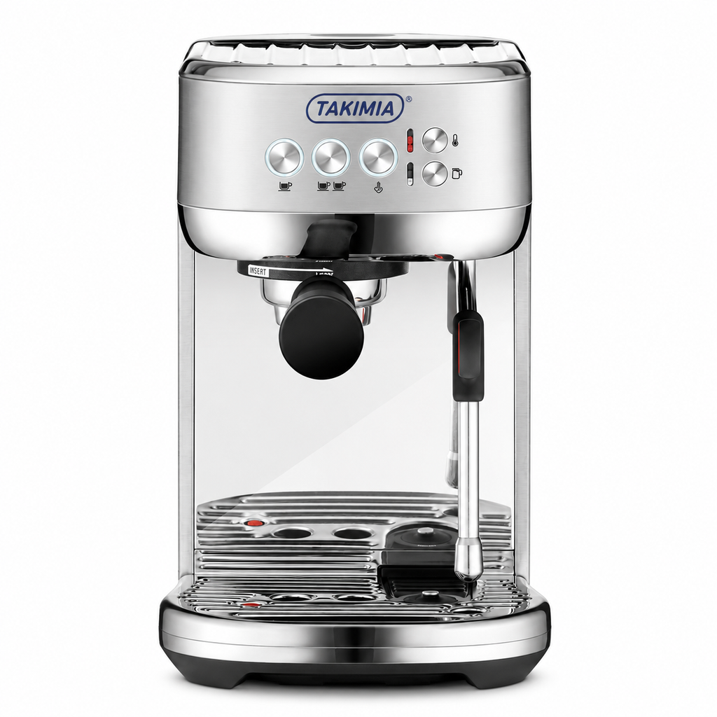Takimia Compacta Plus Espresso Machine - Compact Automatic Steam Wand with Rapid Heat-Up