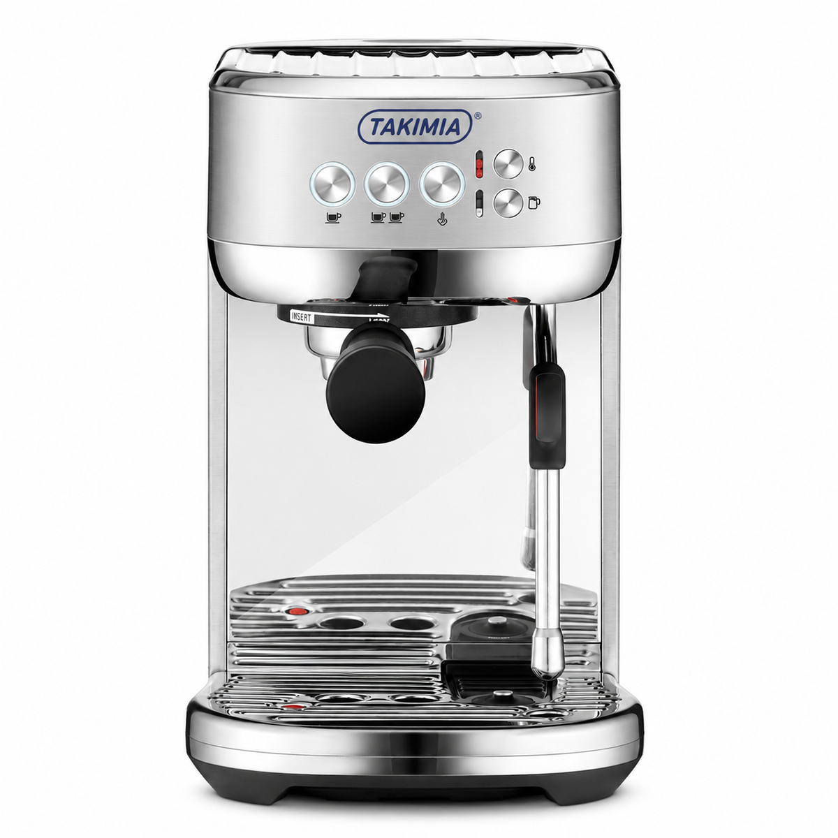 Takimia Compacta Plus Espresso Machine - Compact Automatic Steam Wand with Rapid Heat-Up