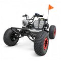 212cc 4 Stroke Off Road Go Kart With CVT Automatic Transmission Hydraulic Disc Brakes Electric Start And Pull Start Neutral Forward Reverse 8 Inch All Terrain Tires LED Headlight Black Beast